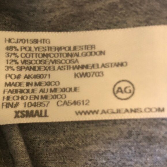 Adriano Goldschmied gray rounded v-neck t-shirt sz XS - Picture 5 of 6